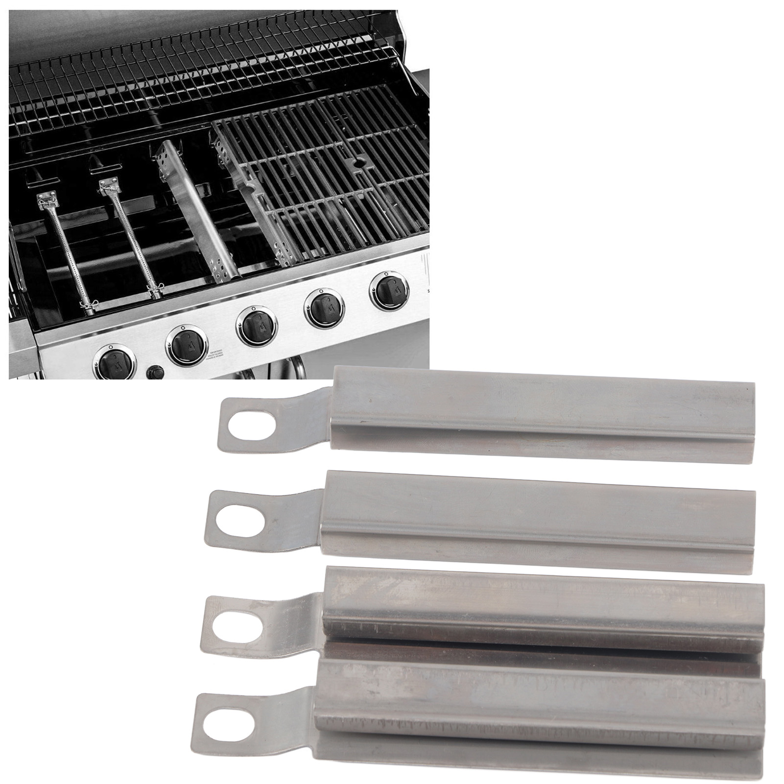Fdit có thể điều chỉnh bằng thép không gỉ chéo kênh Ống Bộ phận thay thế cho charbroil 463673517 4-Pack