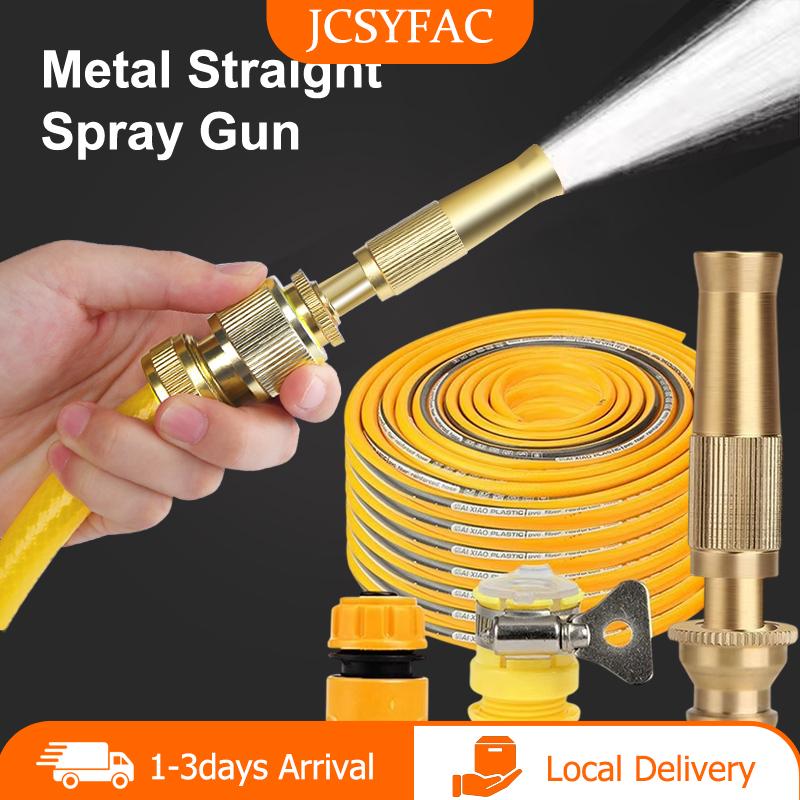 【JCSYFAC】 5M 10m 15M 20M hộ gia đình xách tay áp lực cao Brass nước Hose với vòi phun có thể điều chỉnh waterpipe cho vườn thủy lợi, rửa xe súng phun hoa tưới nước