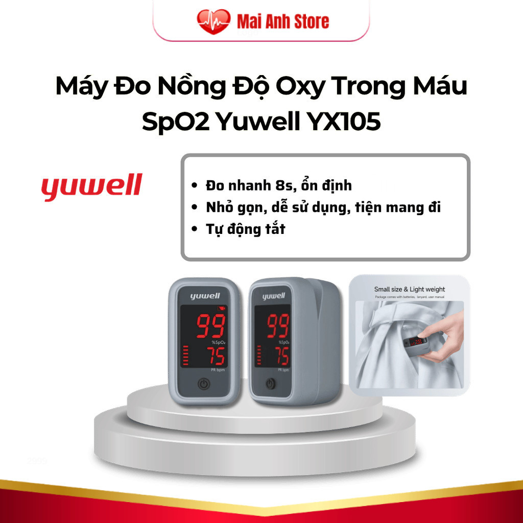 Máy đo nồng độ oxy trong máu Spo2 Yuwell YX105