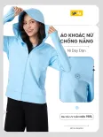 Áo chống nắng nữ YODY chất nỉ da cá dày dặn, cản tia cực tím, bảo vệ da WCSJ26A007