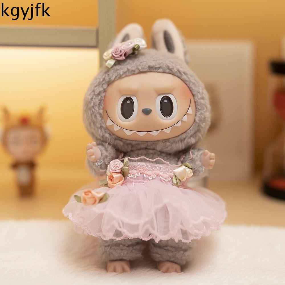 KGYJFK 1 set Phụ kiện đồ chơi Quần áo thời gian labubu Đầy màu sắc Quần áo búp bê Quần áo búp bê cotton 17cm Đồ trang trí Dễ thương Quần áo búp bê vải nhung lông Phụ kiện búp bê cotton