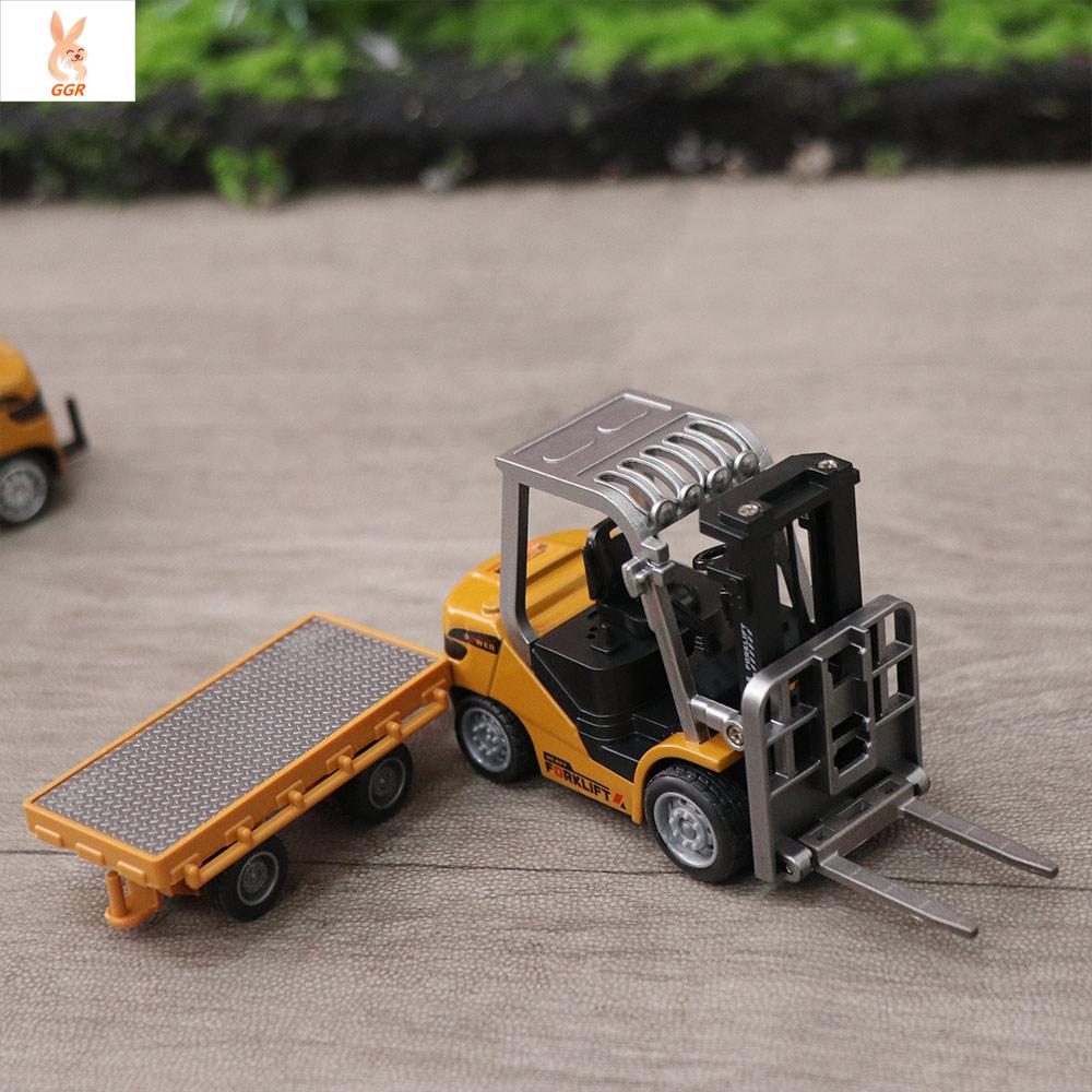 GGR Tỷ lệ đầy đủ Xe nâng điều khiển từ xa Tốc độ thay đổi Điều khiển từ xa 2.4g Xe nâng mini Đồ chơi cần cẩu Hiệu ứng ánh sáng Xe nâng RC Đồ chơi để bàn