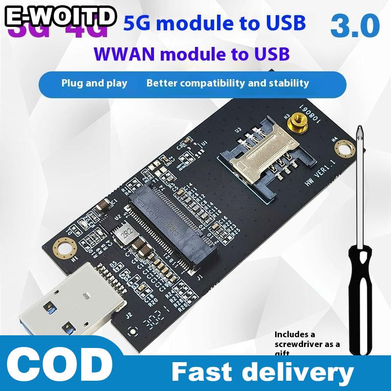 E-WOITD 1 Bộ dw5821e M2-NGFF dw5811e dw5816e em7455 L860-GL USB3.0 Thẻ mở rộng cho 3G 4G 5G LTE mô-đun M2 USB Adapter Giá 150,417 Đồng*Miễn phí vận chuyển