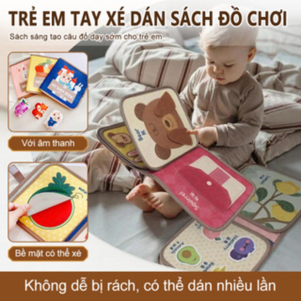 dán co giãn tiếng Anh em cho trẻ em phiên bản, thiết kế vui vẻ, phát triển khả năng nhận thức sớm, phù hợp cho dưới 3 tuổi, bền bỉ không dễ rách