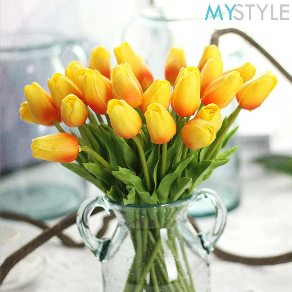 KOREAN BUNGA TULIP ARTIFICIAL1 TANGKAI = 1 PC BUNGA PLASTIK HIAS PALSU DEKORASI