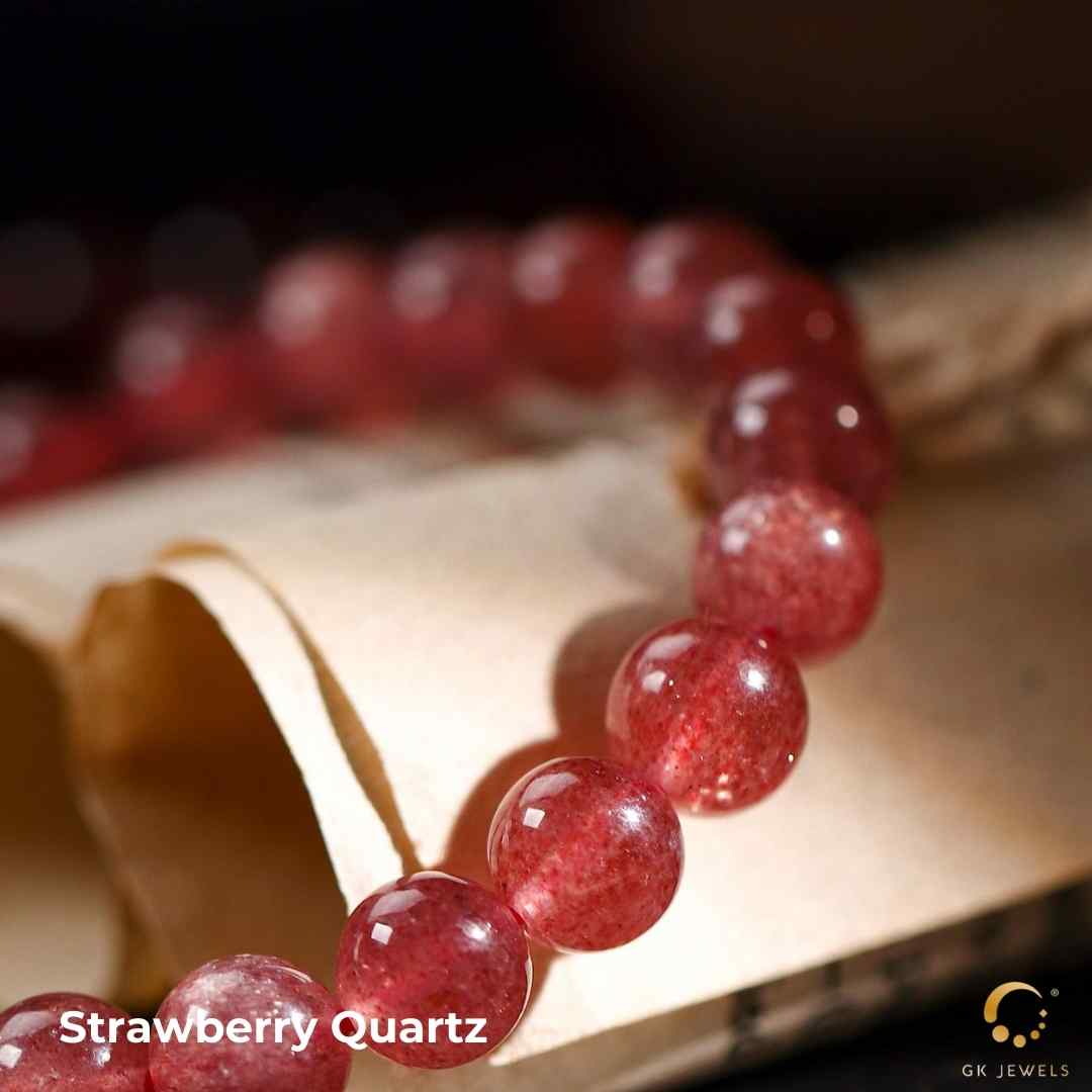 Starlight Strawberry Quartz Bracelet