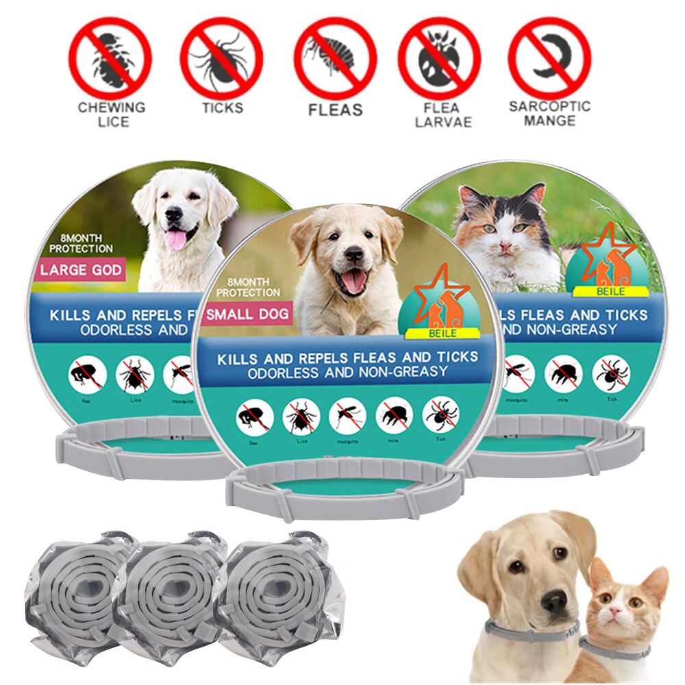 Pet Flea And Tick Collar For Dogs Cats Flea Tick Prevention Collar Anti