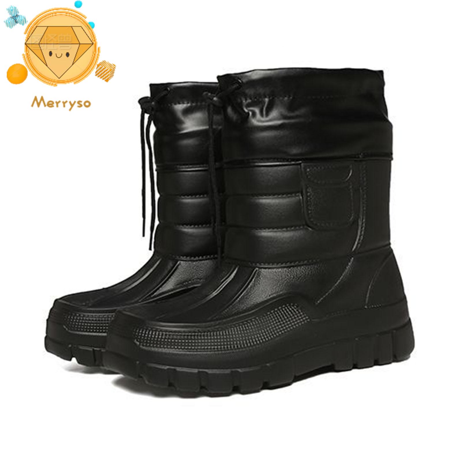 Comfortable Snow Boots Snow Boots with Strong Grip 1 Pair Waterproof Long Snow Boots with Adjustable Drawstring Warm Insulated Eva Shell Winter Footwear Non-slip Strong Grip Perfect for Cold Weather - ยี่ห้อ Merryso ราคา 591 บาท*ส่งฟรี
