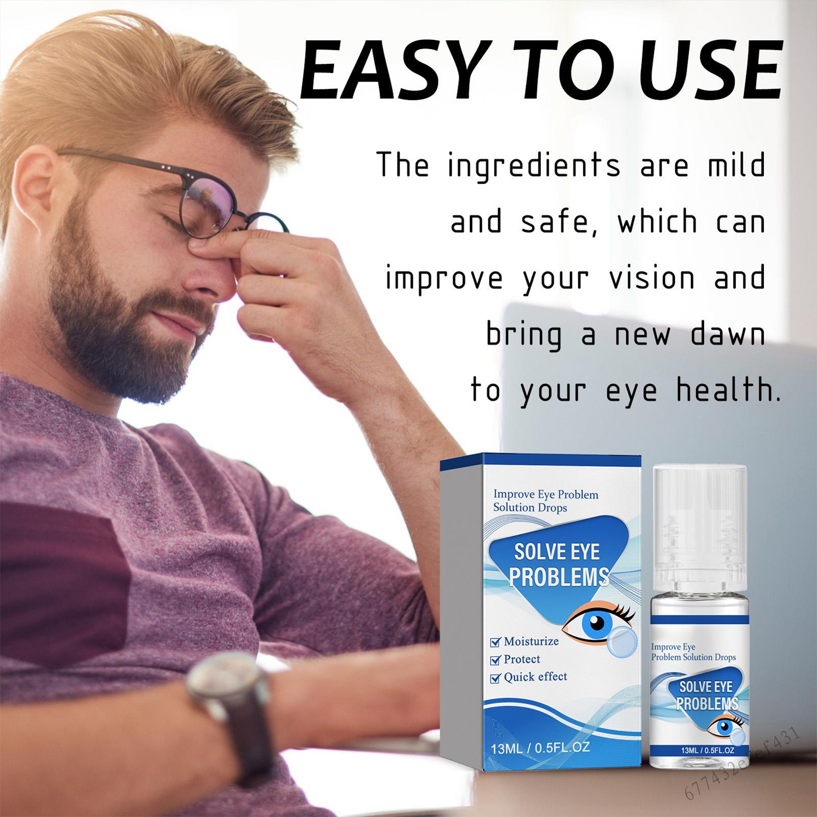 Redness Reliever Eye Drops Anti Dryness Relief Discomfort Fatigue Eye Drops for Women Men Eye Care D