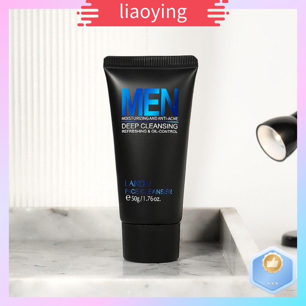 LIAOYING 50g Sữa rửa cho nam Dưỡng ẩm Rửa Mỹ phẩm tẩ bào chết Norishing sâu Chăm sóc da cho nam