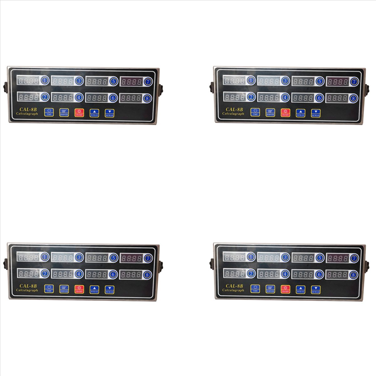 เครื่องครัวและอุปกรณ์บนโต๊ะอาหาร Umwhcw (LAWC) 4X CAL-8B เครื่องคิดเลขแบบพกพา, ตัวจับเวลาดิจิตอล 8 ช่อง, เวลาทำอาหารในครัวจอแสดงผล LCD นาฬิกาเตือนการสั่น ราคา 6,073 บาท*ส่งฟรี