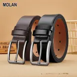 MOLAN Thắt lưng công sở thắt lưng bằng da thường ngày cho nam