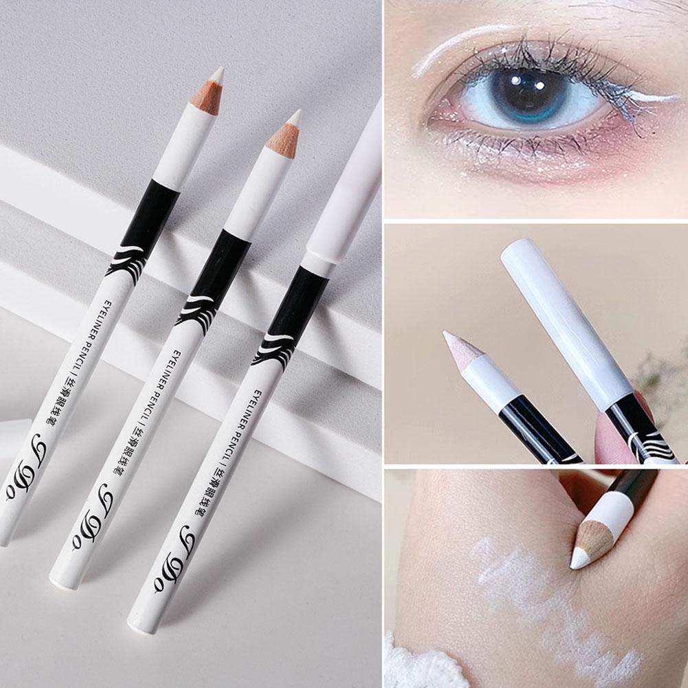 Không thấm nước mỹ phẩm trang điểm mắt Chì kẻ mắt Trắng kẻ Bút Brow Eyes dụng cụ làm đẹp mắt W0E2