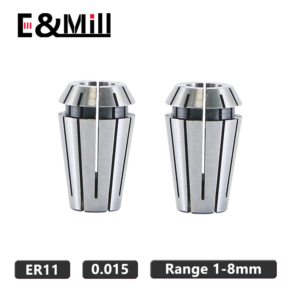 Er11 1-7mm 8mm 1/4 mm 6.35mm 1/8mm 3.175mm spring collet chuck precision 0.015 collet for cnc engraving machine lathe mill tool