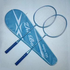 สินค้า TH BE ALONE Double alloy badminton racket sle for beginners Professional game use home game party game Available in two colors pink, blue【65.5*20.5cm】【Commodities in Thailand, delivery within 3-5 days】