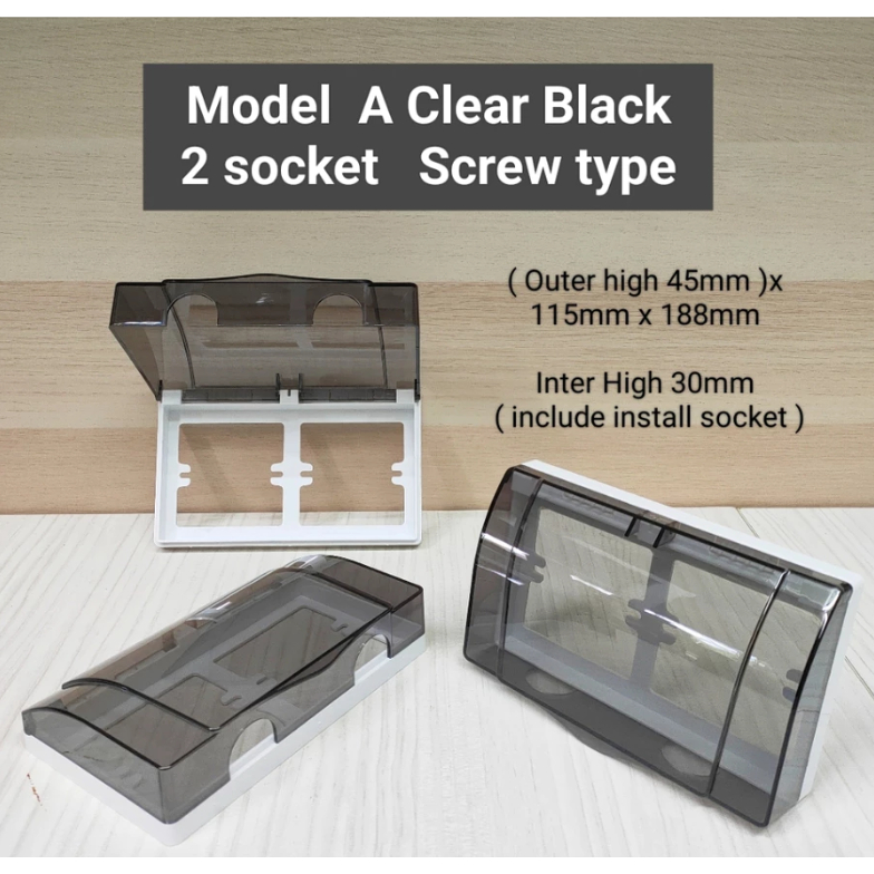 Waterproof Switch Plug Socket Cover Transparent Self-adhesive Switch Socket Cover Protection Box