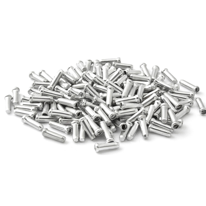 100 chiếc nắp ống luồn dây xe đạp bằng hợp kim nhôm nắp bịt đầu cáp xe đạp leo núi đầu cuối dây cáp phanh thay thế