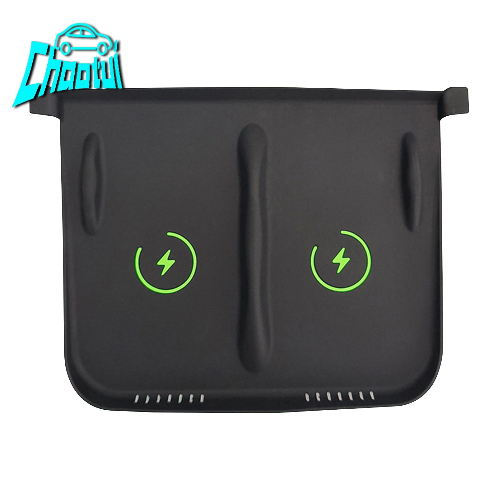 chaotui Durable Silicone Wireless Charger for Tesla Model 3 Wireless Charging Mat for Tesla Model 3 Tesla Model 3/y Wireless Charging Mat Non-slip Waterproof Glow in the Dark Car Interior Accessory for Phone