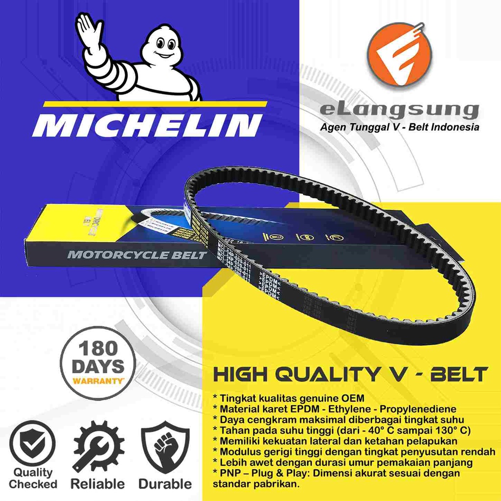 Michelin Van Belt Mio J, Mio GT, Soul GT, Fino Fi, X-Ride 115 54P - eLangsung Harga 93,100 rupiah*Gratis Ongkir