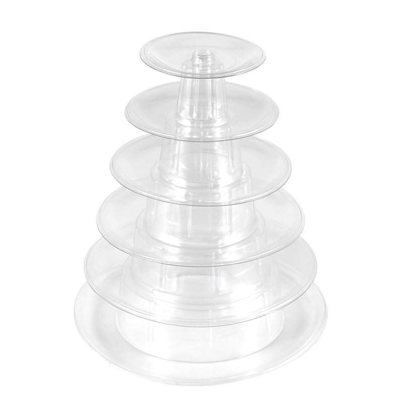 (ZYMB) Round 6 Tier Macaron Tower Cake Stand Cupcake Macaroons Display Rack Holder Tools Wedding Decoration Easter Party Supplies