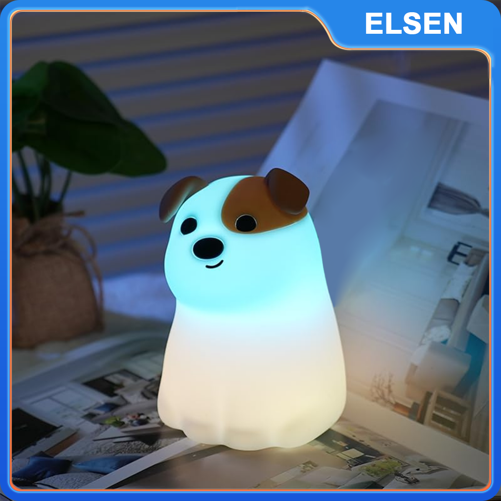 ELSEN Puppy Silicone Night Light Silicone LED Lamp Nursery Light