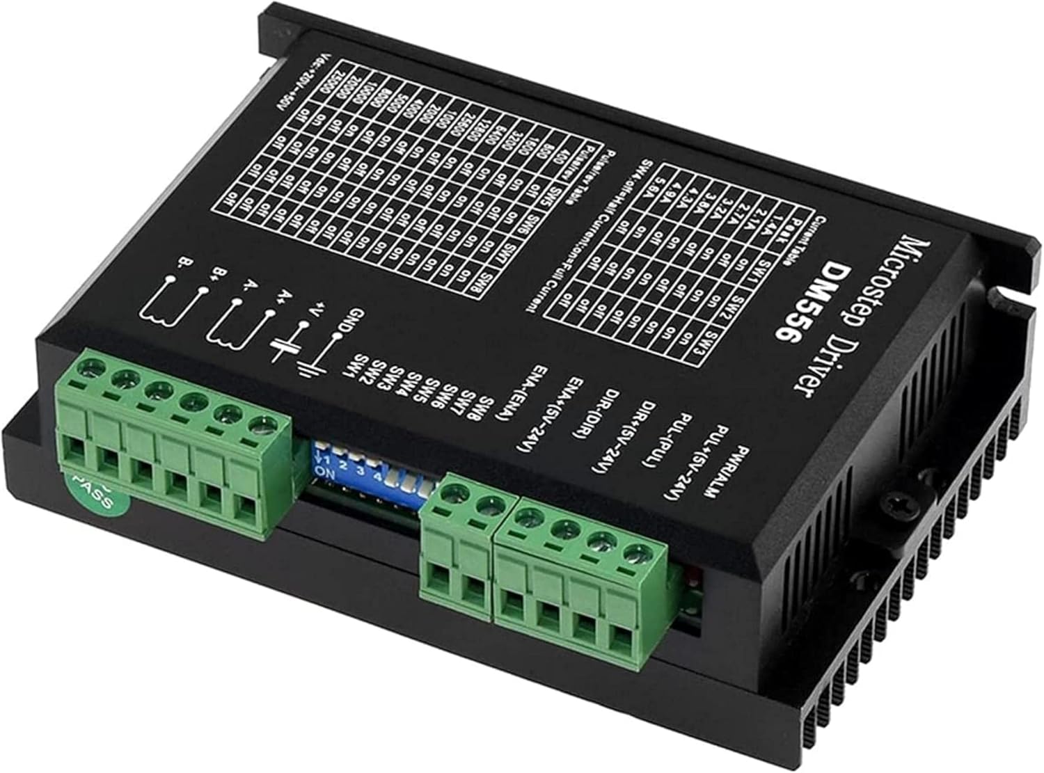 WWZMDiB DM556 Stepper Motor Driver 20-50V, 1.4-5.6A, 128 Subdivision Compatible with Nema 17 23 24 34 2-Phase Stepper Motor Controller