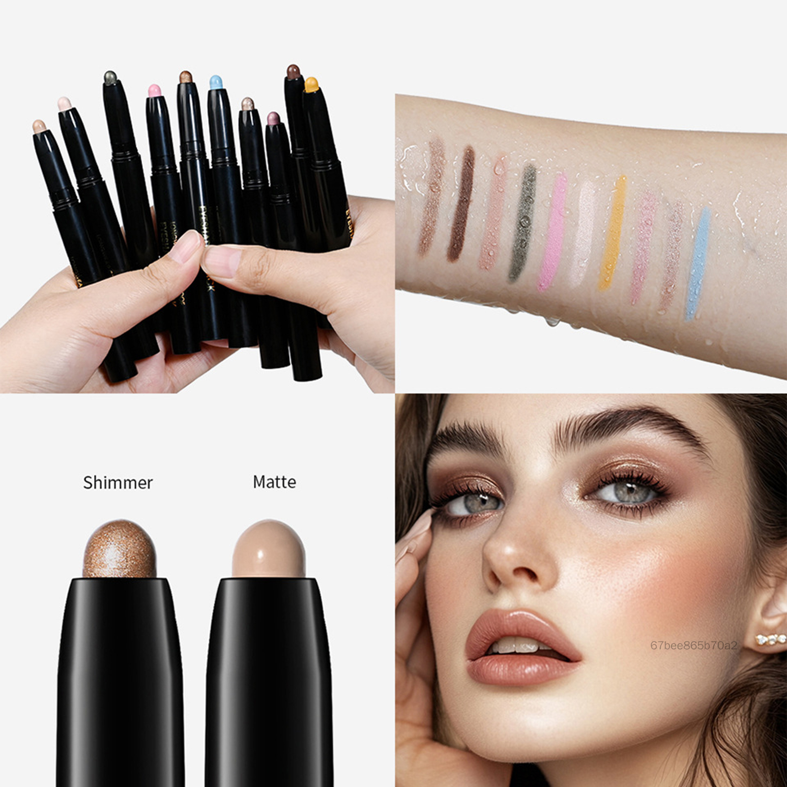 Matte Eyeshadow Sumudger Stick Long Longing Eye Brightener Stick cho trang điểm hàng ngày & chính thức MN-VN