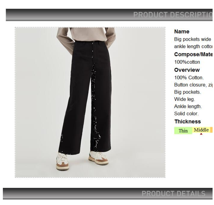 GIORDANO Women Pants Big Pockets Simpple Solid Color Pants 100% Cotton Wide Leg Ankle Length Fashion Casual Pants 05423670 · v2