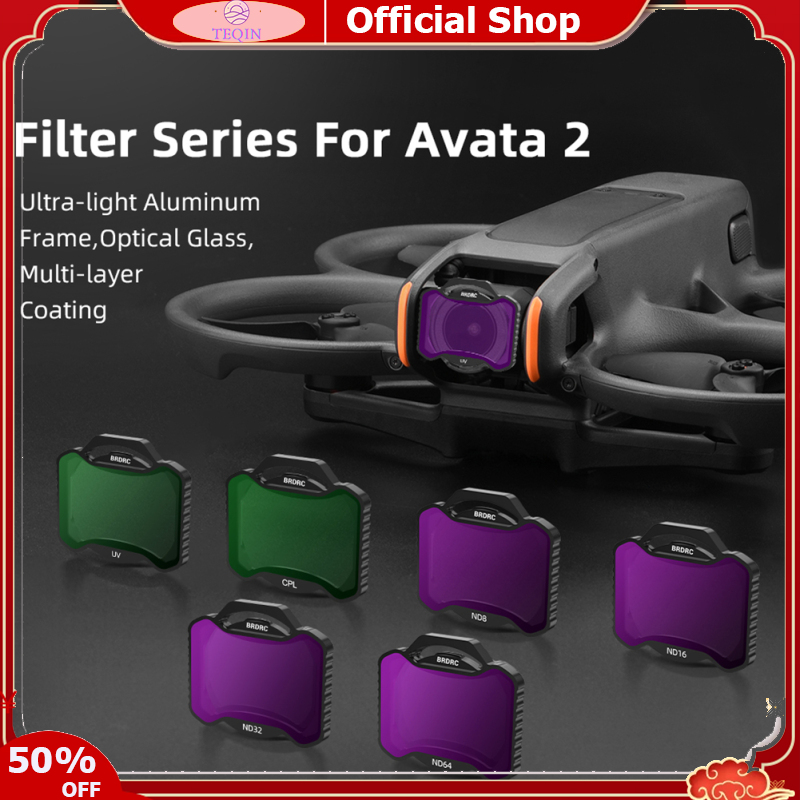 Teqin Lens Filter Easy Installing CPL/ ND Lens Filter Aluminum Alloy Optical Glass Filter Compatible For DJI AVATA 2 Drone Lens ราคา 243 บาท*ส่งฟรี