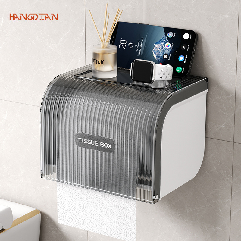 Paper towel box, toilet paper box, toilet paper towel box, suction box, toilet paper storage rack, roll paper waterproof wall hanging type, no punching ราคา 162 บาท*ส่งฟรี