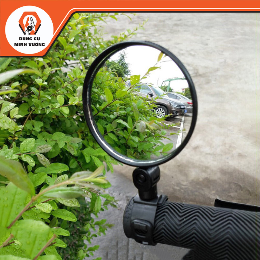  Gương xe đạp chống lóa phù hợp với mọi dòng xe bản tròn - mặt gương to _ Dụng Cụ Minh Vương 