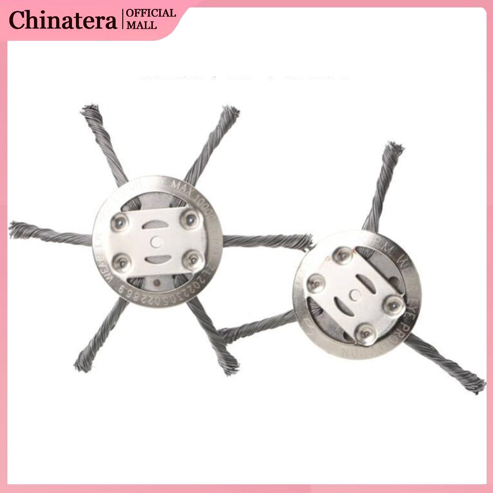 อุปกรณ์ทำสวนและตกแต่งกลางแจ้ง Chinatera 2 ชิ้นในสวนสวนวัชพืชการเปลี่ยนการกำจัดสนิมและมอสวัชพืชแปรงตัดหัวสวนหัวเครื่องตัดแต่งหัวสำหรับบ้าน brushcutter ที่บ้าน