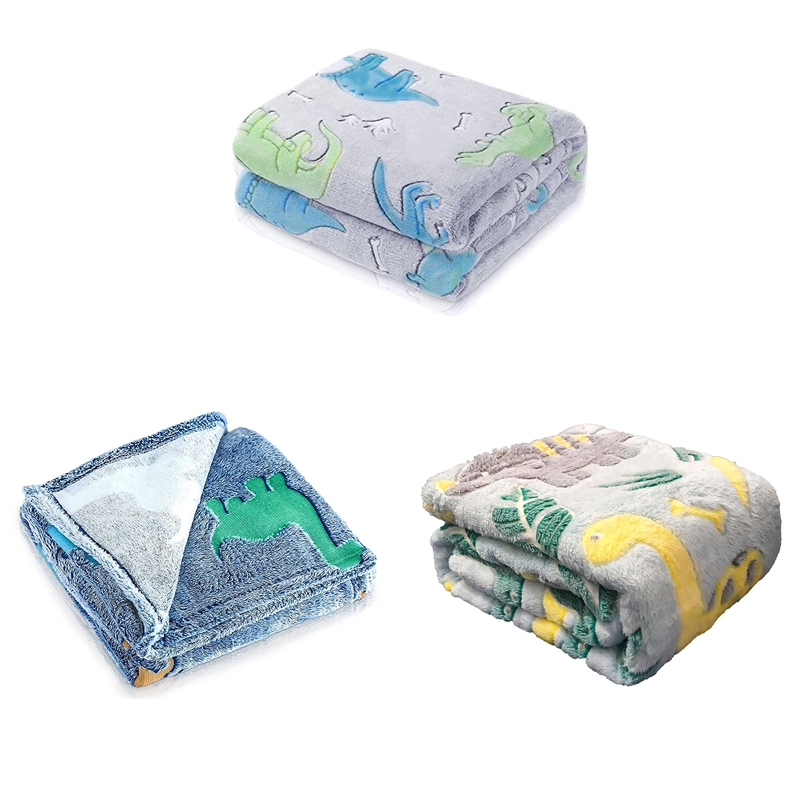 Dinosaur Blanket for Boys, Glow in the Dark Blanket for Kids, Toddler Blanket for Boys, Dinosaur Gifts for Boys/Kids