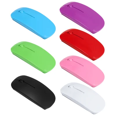 Portable High Quality Silent Button Ultra thin 2.4GHz Wireless Mouse Optical USB Cordless Mice