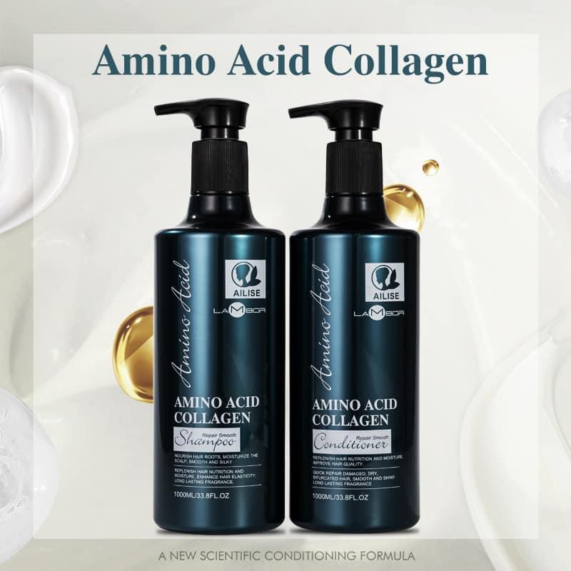 Dầu Gội Xả Ailise Lambor Keratin Organic 1000ml * 2 ngăn dầu sạch gầu ngăn rụng hiệu quả phục hồi tá