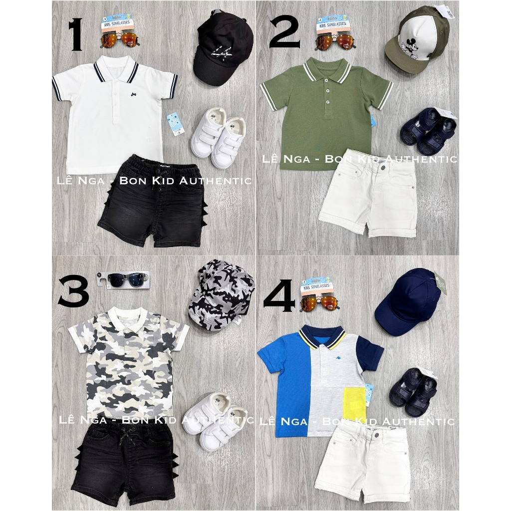 Áo polo MATALAN chính hãng Sz từ 9-12m đến 6-7y (Quần + Phụ kiện kính, mũ, giày shop bán riêng)