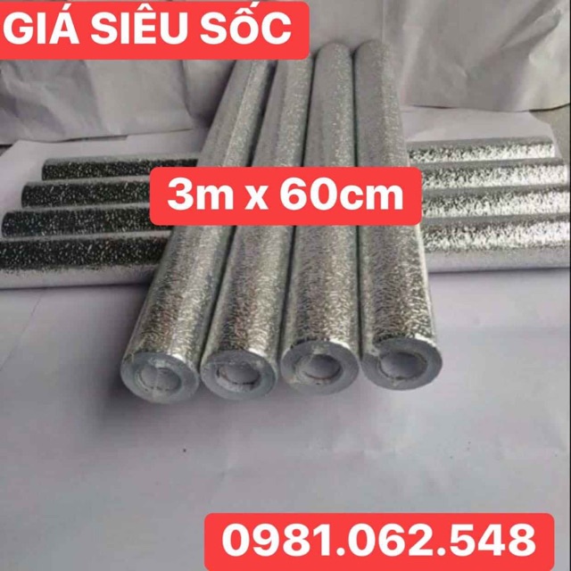 Giá xưởng️ cuộn giấy bạc dán bếp 2mx60cm
