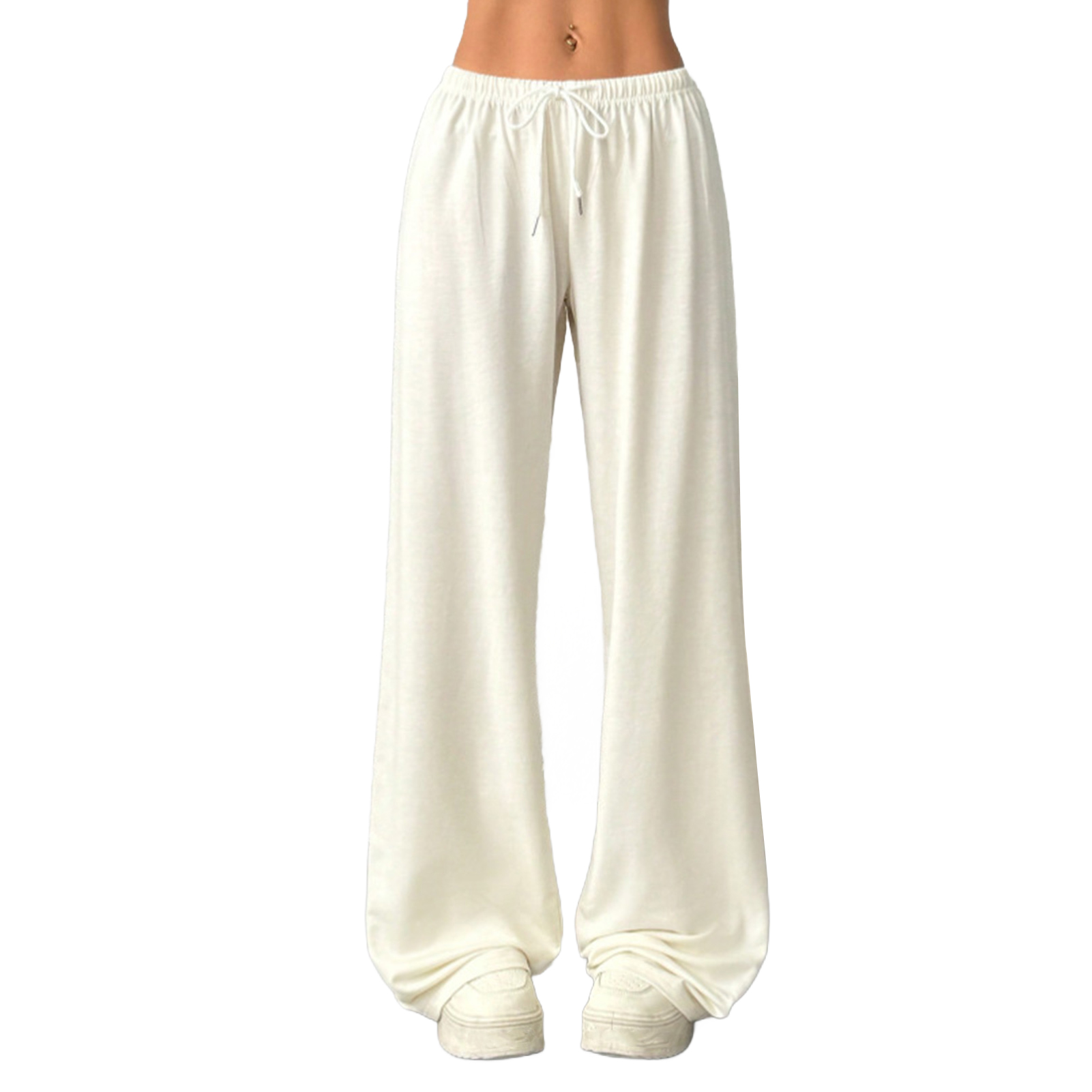 UHH High Waisted Sweatpants Women Sweatpants Women’s High Waisted Wide Leg Sweatpants Elastic Waistband with Drawstring Soft Breathable Stretchy Jogging Pants Casual Workout Activewear for Comfort - 3