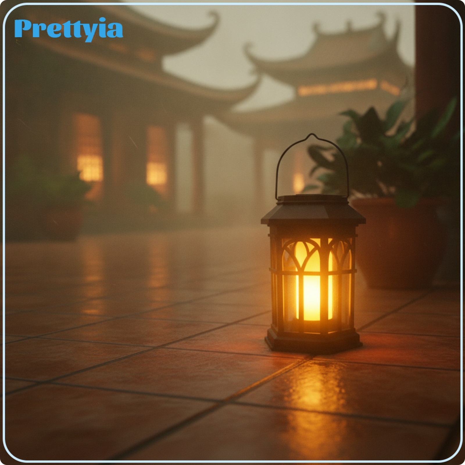 Prettyia Flame-Effect Lantern with Carrying Handle Decorative Hanging Solar Lantern Long-Lasting Vintage for Balcony, Pathway ราคา 10,628 บาท*ส่งฟรี