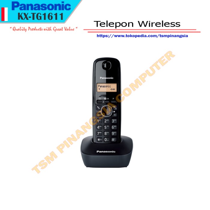 WIRELESS PANASONIC KX-TG1611 / TELEPON CORDLESS PANASONIC KX-TG1611BX Harga  995,000 Ringgit*Penghantaran Percuma