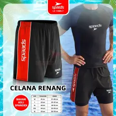 SPEEDS Celana Renang Pendek Boxer Swim Shorts Pakaian Berenang Celana Board Pendek Pria Kolor 1068-7