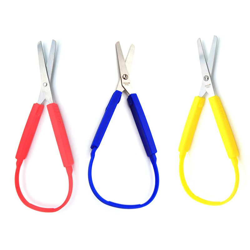 “:》{?/'Học sinh Kid Mini Thép không gỉ vòng lặp kéo đầy màu sắc Grip nghệ thuật Tự làm giấy thủ công cắt văn phòng phẩm trường văn phòng nhà cửa công cụ