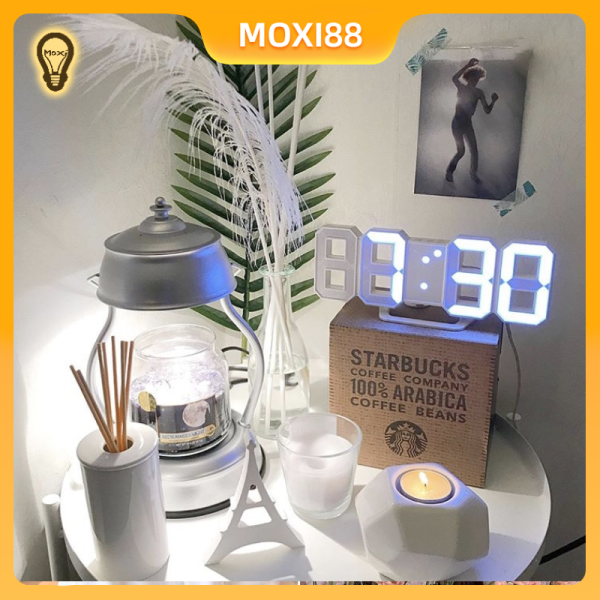 Giá bán [HCM][ Tặng Móc Treo ]  Đồng hồ LED 3D treo tường để bàn phong cách Hàn Quốc sáng đẹp decor phòng ngủ bàn làm việc bàn học quà tặng ý nghĩa