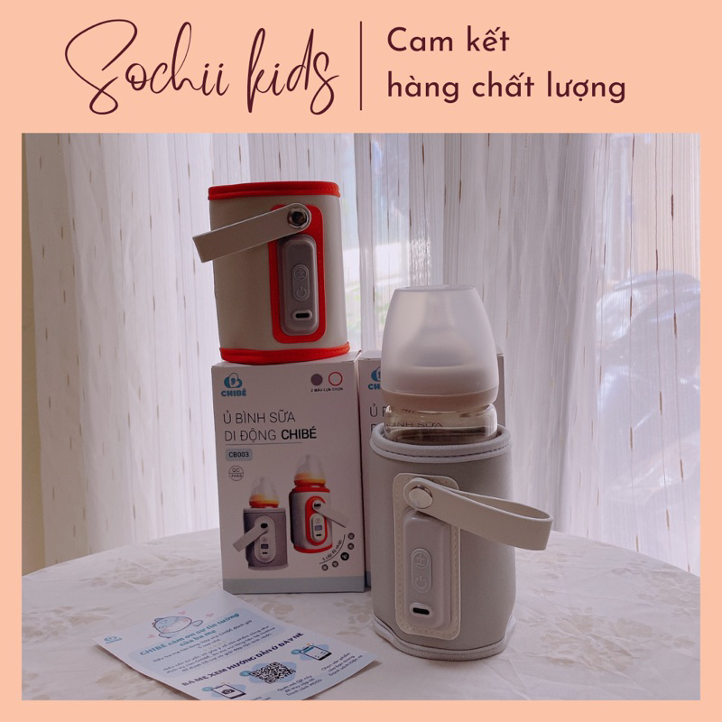 Ủ bình sữa di động 5 mức nhiệt Chibé Bảo hành 1 năm SoChi_Kids a