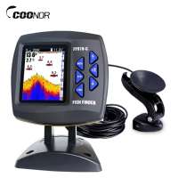 COONOR Color Screen Wired Fish Finder Dual Frequency 328ft/100m Water Depth Boat Fish Finder