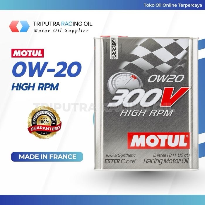 MOTUL 300V 0W-20 HIGH RPM MADE IN FRANCE OIL Harga 1,392,000 rupiah*Gratis Ongkir