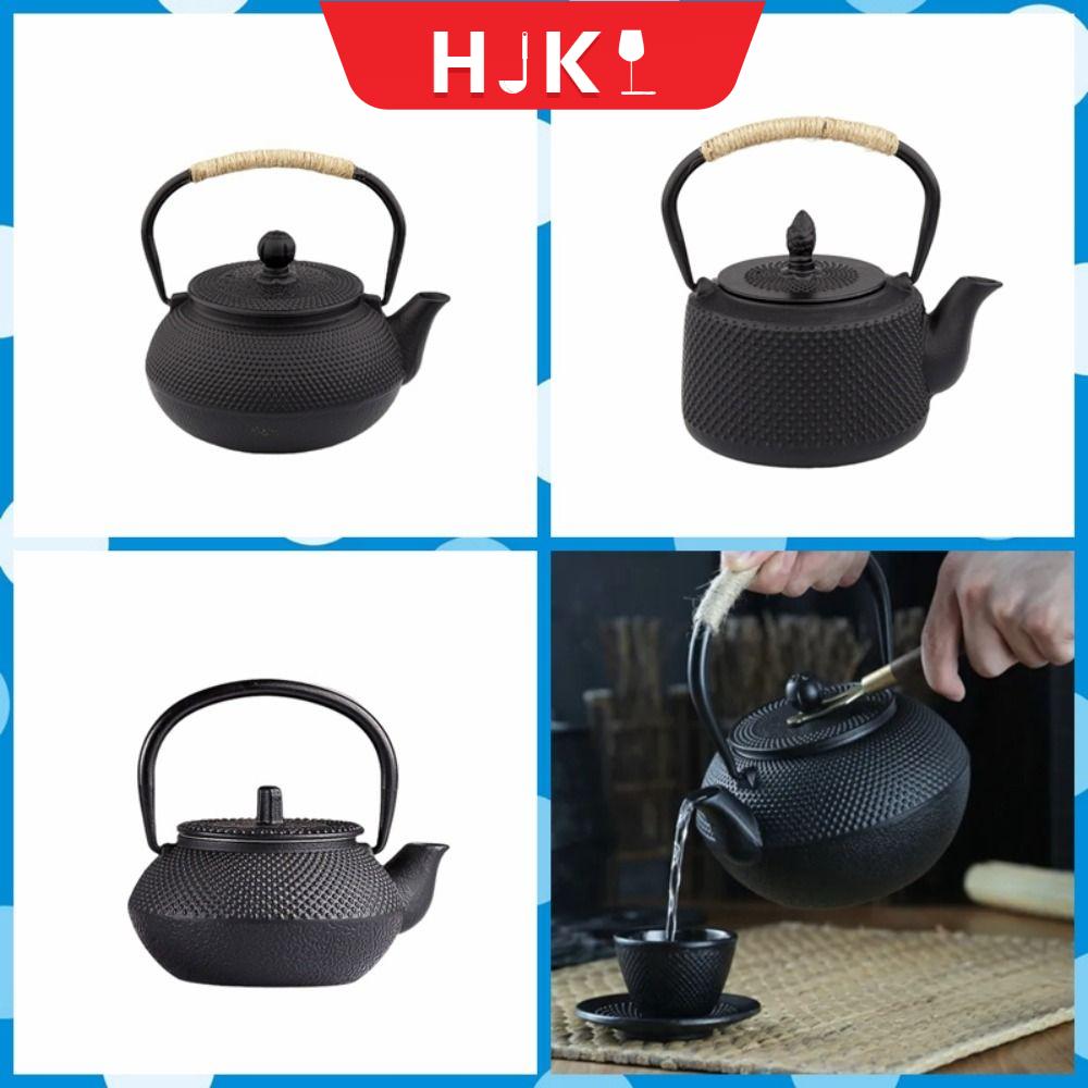 HJKL Tay cầm quấn dây Ấm trà gang đúc Phong cách cổ Nhật bản trung quốc Với dụng cụ pha chế bằng thép không gỉ Ấm trà Mini Dẫn nhiệt nhanh Ấm đun nước sôi Trà Ô Long