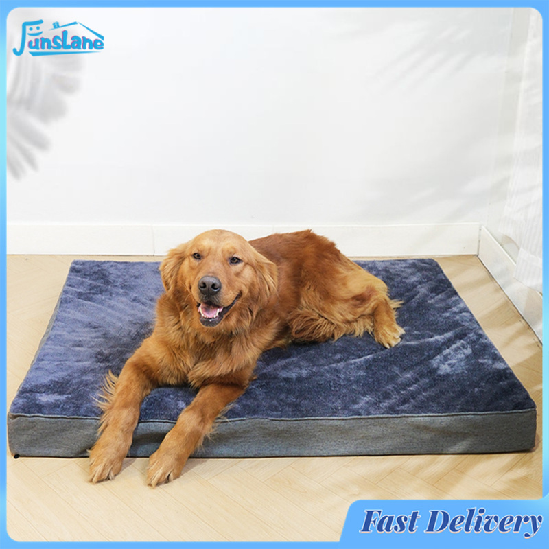 FunsLane Dog Bed, Indestructible Chew Proof Pet Bed Mat, Non-Slip Bottom Kennel Pad, Indoor Outdoor Removable Washable Dog Bed For Small Medium Dog Aggressive Chewers Pets ราคา 610 บาท*ส่งฟรี