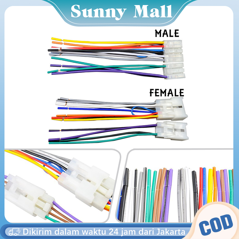 Soket Toyota Socket Head Unit Toyota Socket Audio Unit Mobil Male Female Untuk Toyota Avanza Innova Yaris Calya Daihatsu Xenia Harga 27,060 rupiah*Gratis Ongkir