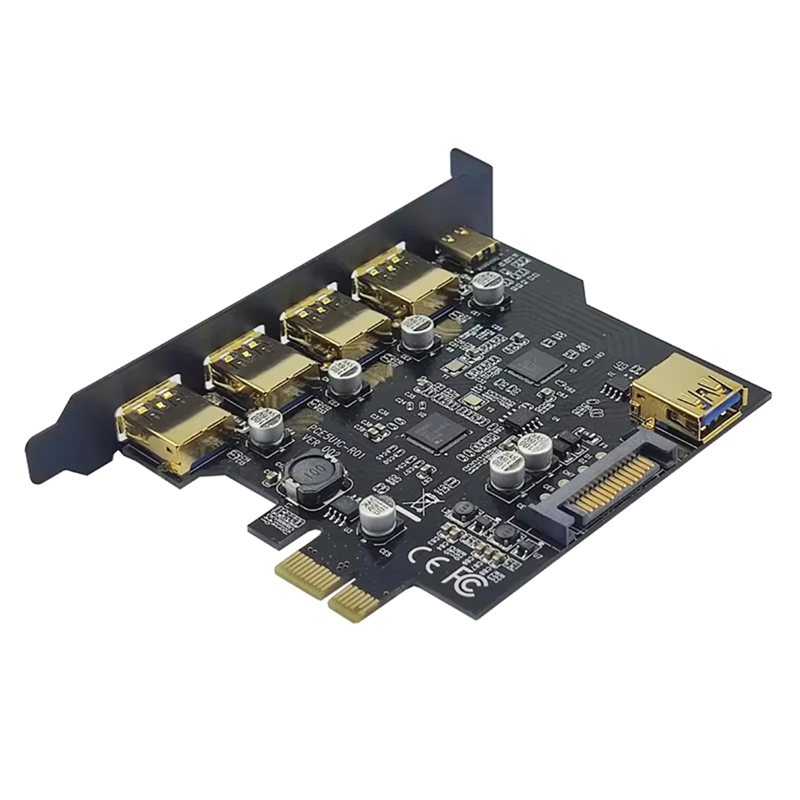 USB 3.2 PCIE Expansion Card PCIE 1X to USB 3.2 TYPE-C USB 3.2 Gen1 Adapter Multiplier USB3.2 PCI E Controller 5Gbps